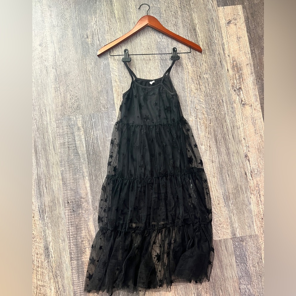 SHEIN black star lace witchy kids dress